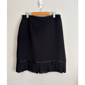 Joseph Ribkoff Black Pleated Hem Skirt Size 12